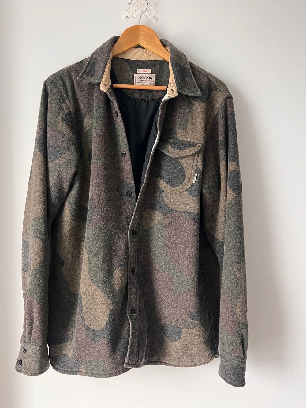Burton Dryride Blend Camo Shirt Jacket | Lined | Size M | Camping | Hiking
